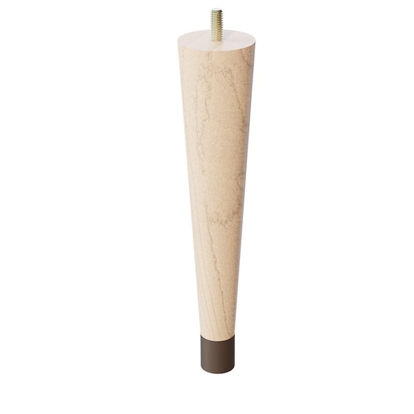 Designs Of Distinction 9" Round Tapered Leg with bolt and 1" Warm Bronze Ferrule - Hardwood 01240009MAWB6 - main